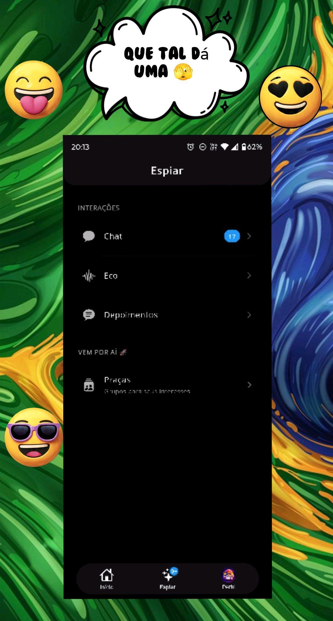 Screenshot do App: Espiar