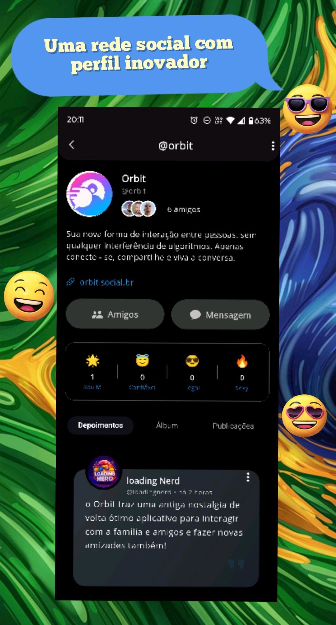 Screenshot do App: Profile